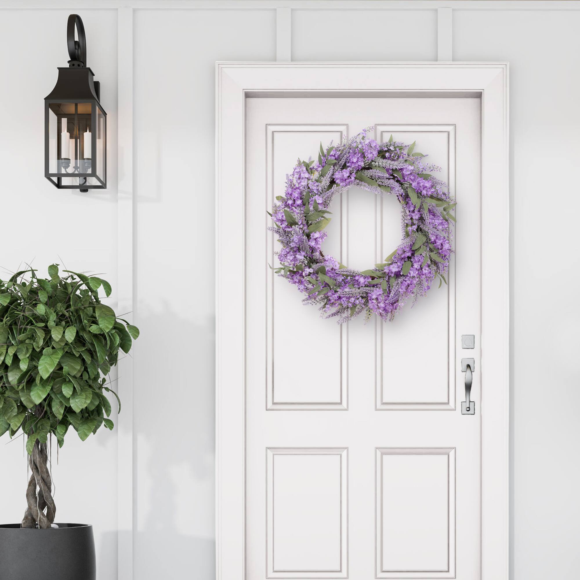 30" Purple Spring Lavender & Lilac Wreath